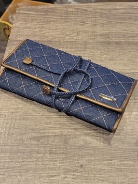 Jewelry Roll,Denim Quilted/ Nine West;New W/O Tags.Travel